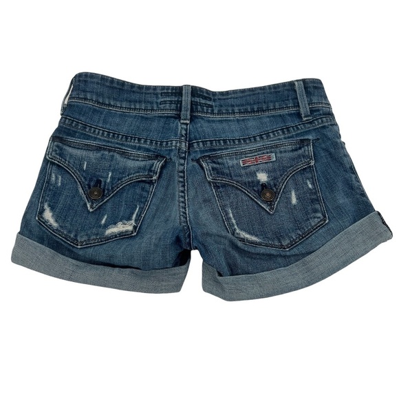Hudson Jeans Distressed Cuffed Hem Jean Shorts Size 24 Women’s - Picture 3 of 9